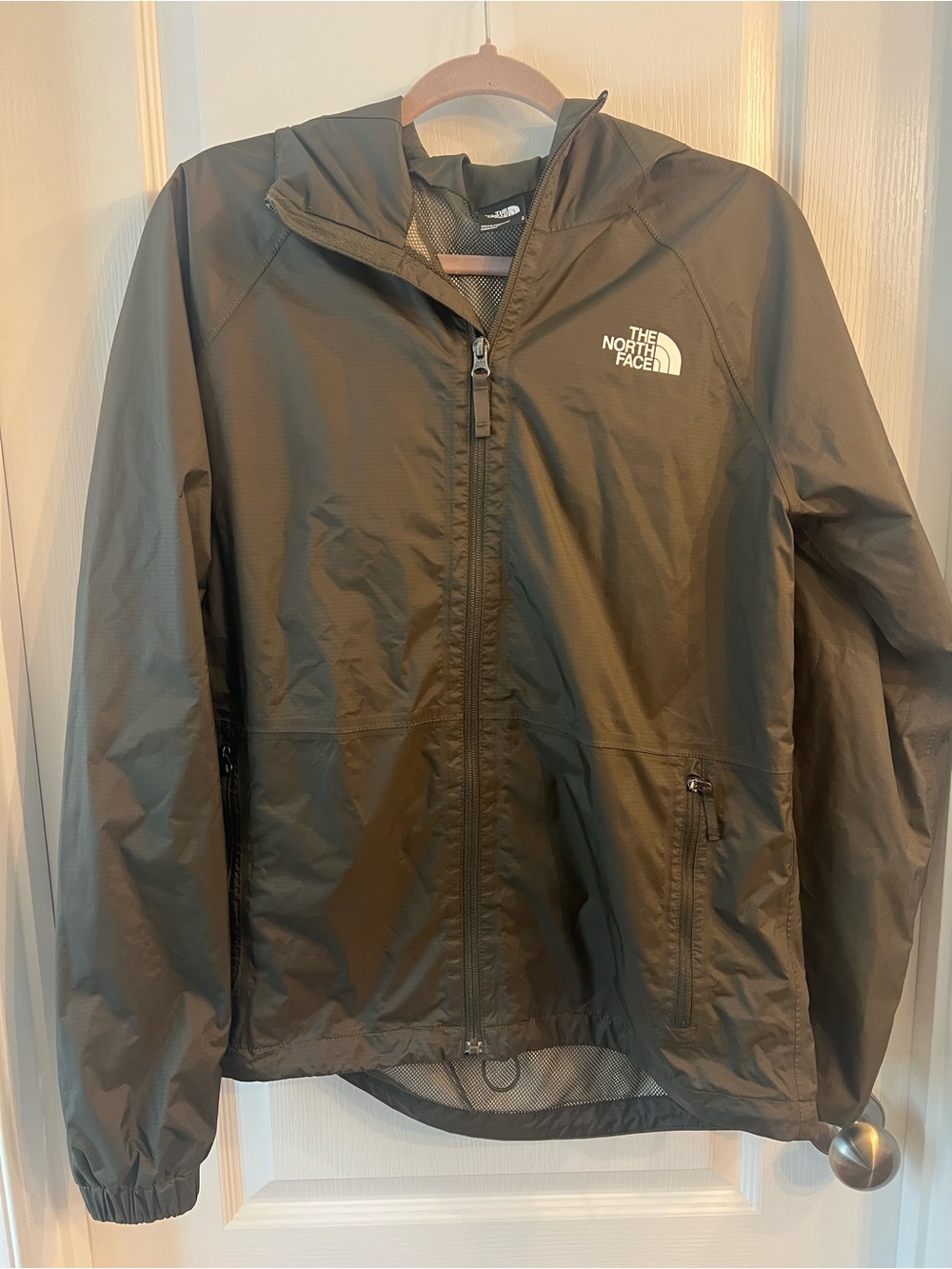 The North Face Brown Hooded Rain Shell Jacket